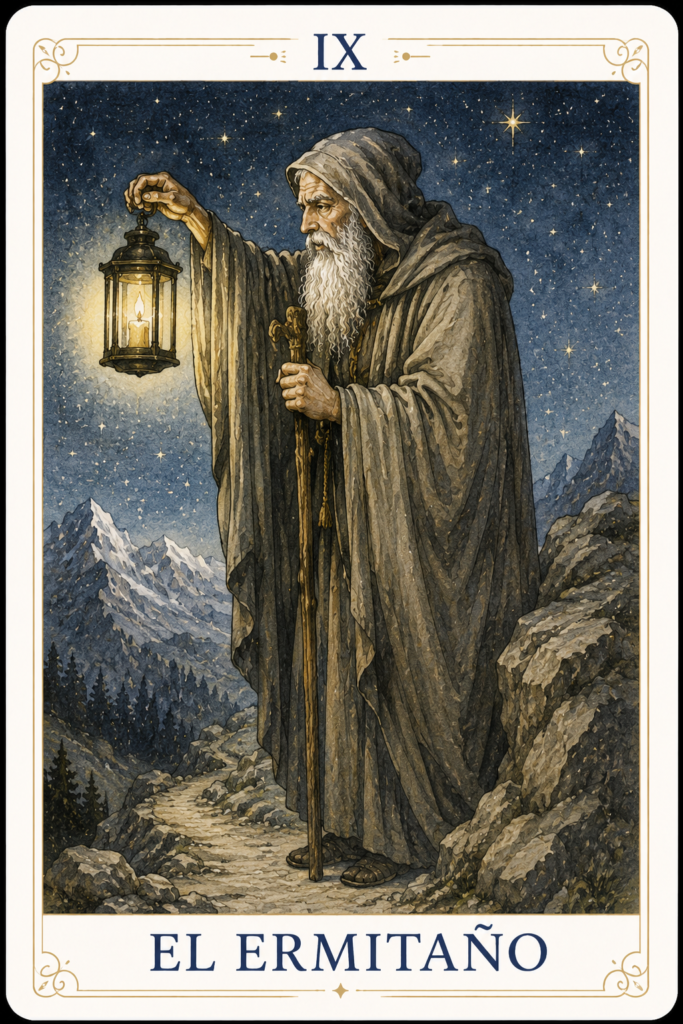 El Ermitaño en el Tarot, significado y simbolismo del Arcano IX